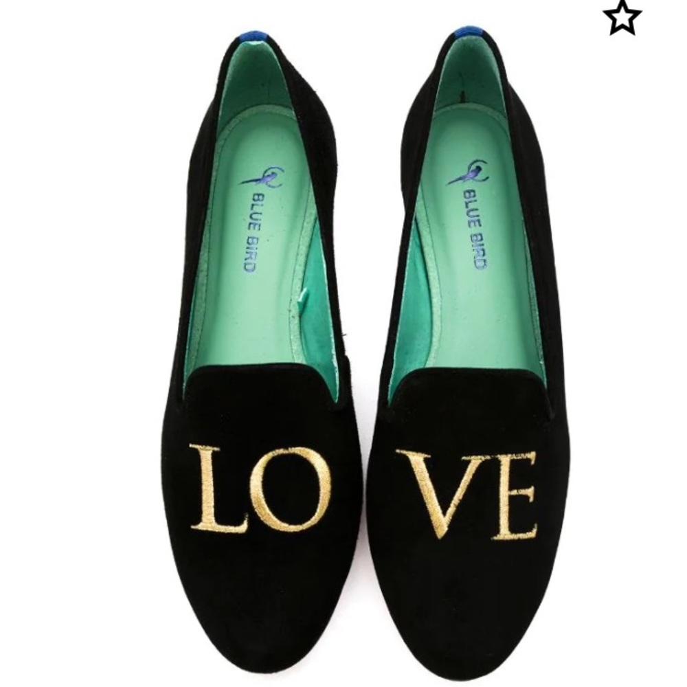 Blue Bird Suede LOVE Loafers